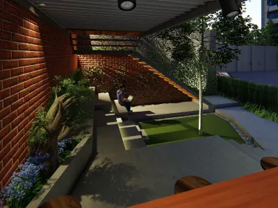 CONTAINER COFFEE SHOP ARCHITECTURAL DESIGN  3D model