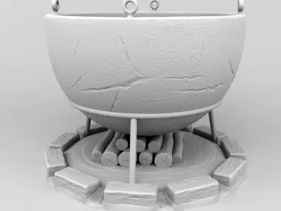 Medieval boiler 3D print model