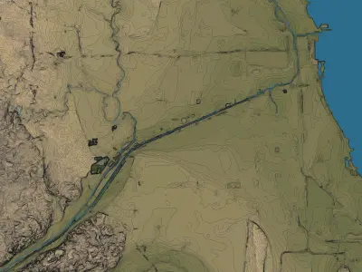 Chicago Low-poly 3D model