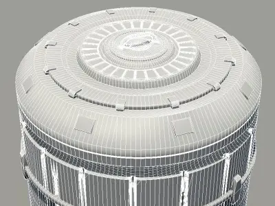 Sci-fi asset - round container 3D model