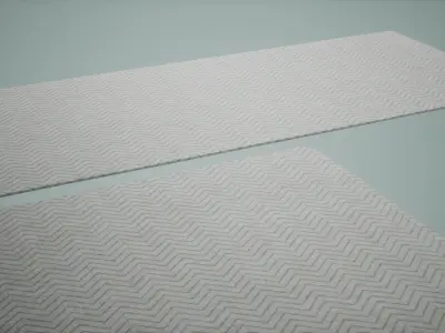 Carpet Low Poly Game Ready striped paper Low-poly 3D model