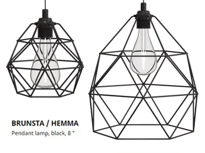 BRUNSTA pendant light with geometric shape 3D model