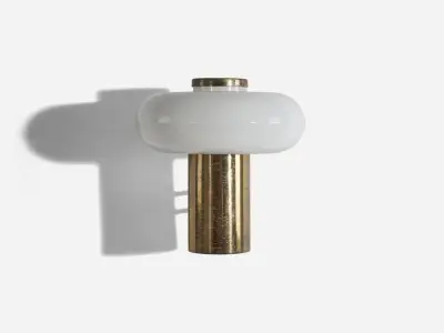 Italian Designer Wall Lights Brass Glass Metal 3D model