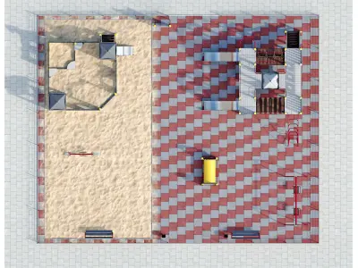 Playground childrens town 3D model