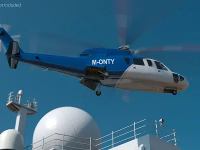  Sikorsky S-76 VIP Passenger Helicopter Blue White 