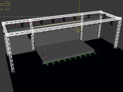 Stage party concert fashion catwalk T station  37 3D model