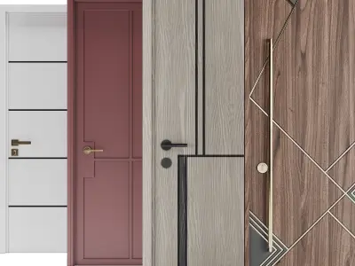 Set Modern Door 03 3D model