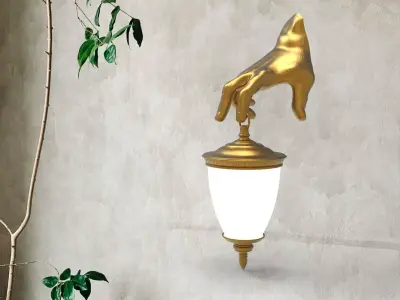 hand Wall Lamp 3D print model buy
