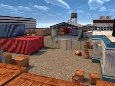 Shooting maps Low-poly 3D model