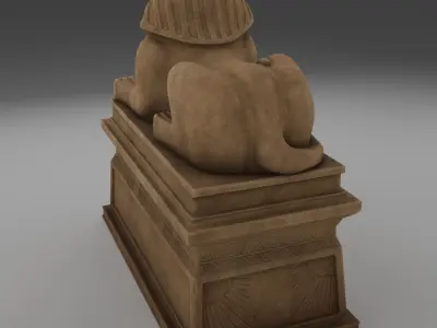 Sphinx Statue Low-poly 3D model
