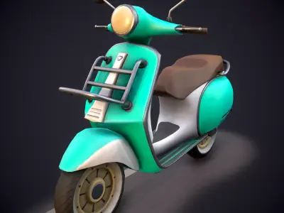 Stylized Scooter Low-poly 3D model