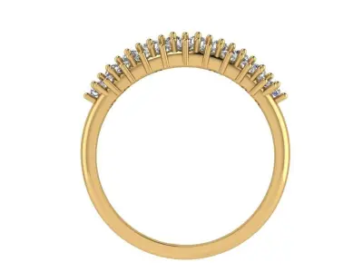 Ring202 elegant gold diamond ring 3D print model