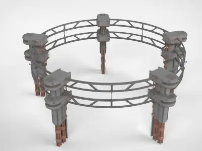 Sci-Fi architecture Elements collection 7 3D model