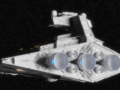 Star Destroyer Imperial II similar class 3D model