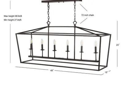 Maggiemae Light Kitchen Island Linear Pendant 3D model