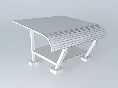 Booth table 3D model