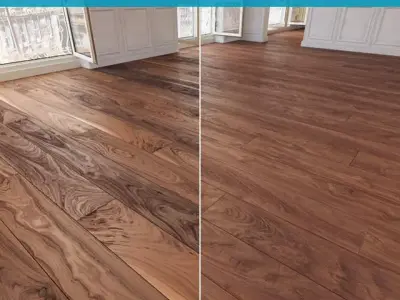 Wooden floor 17 WITHOUT PLUGINS 3D model