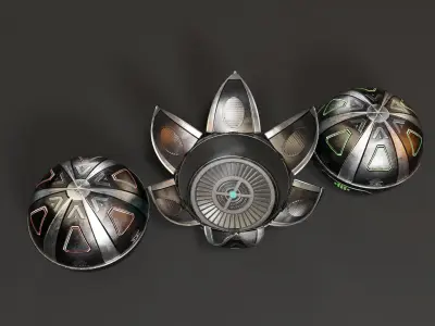 Sci-Fi Claw Grenade  Low-poly 3D model