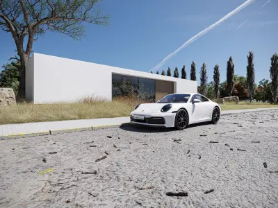 Savana Dry Exterior House Low-poly 3D model