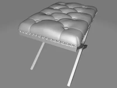 Mariano Vanity Stool Piano Chair 3D model