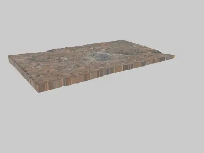 Lubbock City Low-poly 3D model