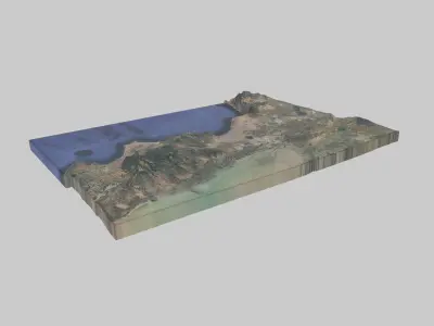 Oran City Low-poly 3D model