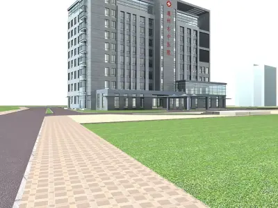Hospital Building 3D model 27