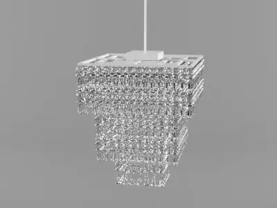 Square Crystal Chandelier 3D model