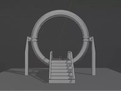 SCI-FI Portal NOT TEXTURED Low-poly 3D model