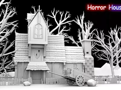 Horror House 3D Model 3D model