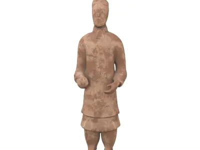 Qin Dynasty Terracotta Army Figurine v1 002 Low-poly 3D model