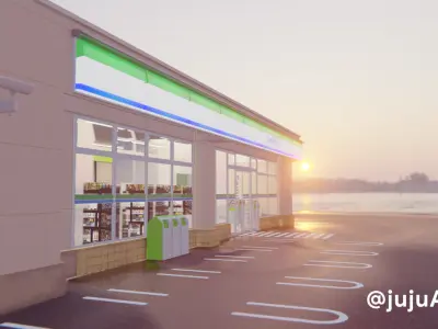Family Mart Convenience Store 3D model