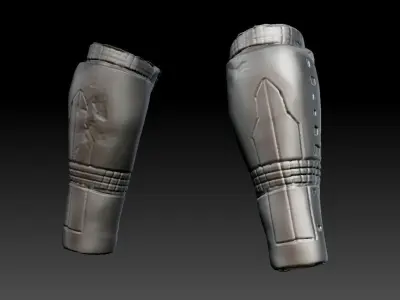 predator 1 inspired shin armour 3D print model