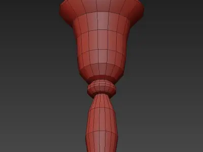 Classici chandelier made of gold glass 3D model