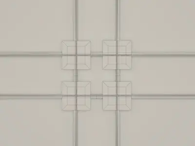 Collection of Tram Rails Elements 3D model