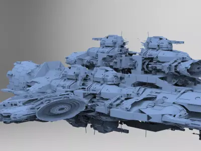 Alien Stargate Ship 2 3D 3D model