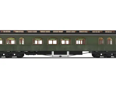  Two Detailed Train Cars With Interior 
