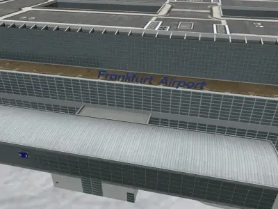 EDDF Terminal 2 Low-poly 3D model