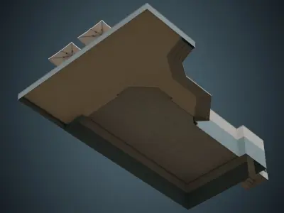 Restaurant 1A Low-poly 3D model