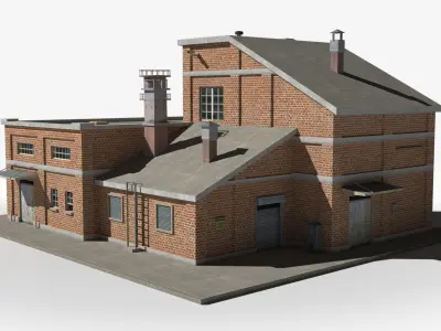 Factory xx31 Low-poly 3D model