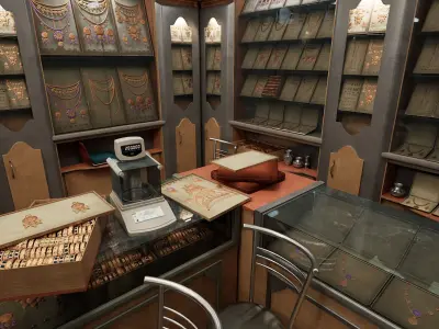 Jewellery shop 3D Model By zambeelstudios Low-poly 3D model