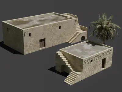 Ancient Judean set of houses  3D model