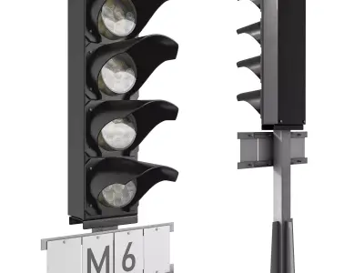 Dwarf traffic light pack 2  3D model