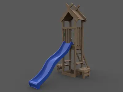 PBR Playground Jungle Gym 04 Low-poly 3D model