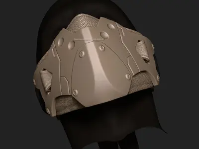 sci fi face mask v1 highpoly zbrush sculpt 3D model