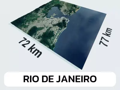 Rio de Janeiro Brazil City Landscape 3D Model 3D model