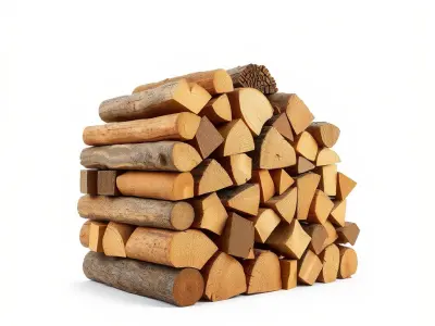 Stacked Firewood Model Pack  Realistic Wood Pile Low-poly 3D model