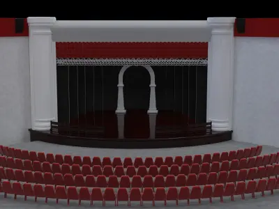 concert hall scene 3D model