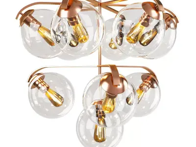 SPOTLIGHT TIER CHANDELIER - 10 LIGHT Low-poly 3D model