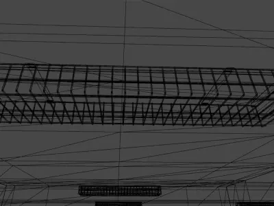 Lamps light fixture in parking garage 3D model